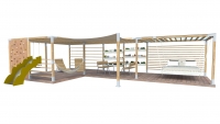 Pergola - modul MOS180 + stínící síť